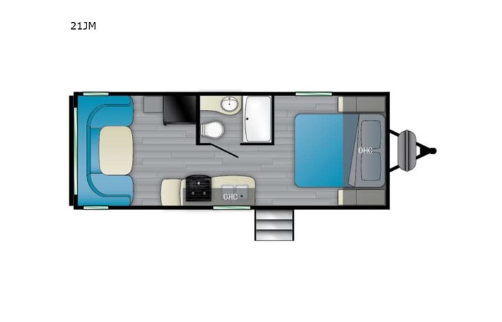 Representative floor plan provided by a trusted RVshare partner.