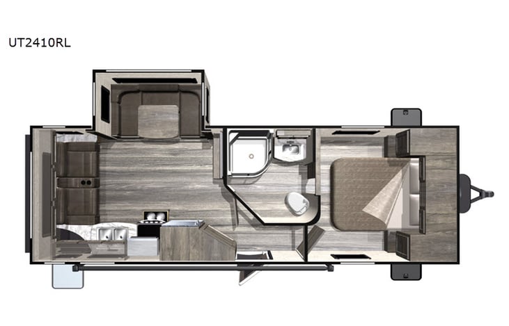 Representative floor plan provided by a trusted RVshare partner.
