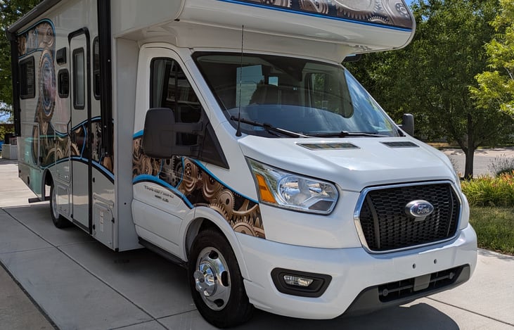 Great for 4-6 people. One of the most compact Class C RVs out there to drive and sleep a full family on a trip.