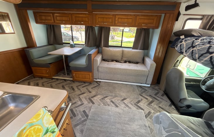 primary living space from front entryway.