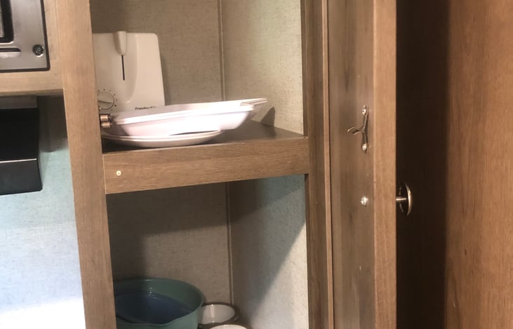 Two storage areas with Pantry