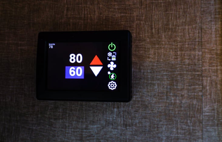 Easy touch settings for heater/air conditioning.
