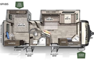 2021 Forest River RV Flagstaff Super Lite 26FKBS