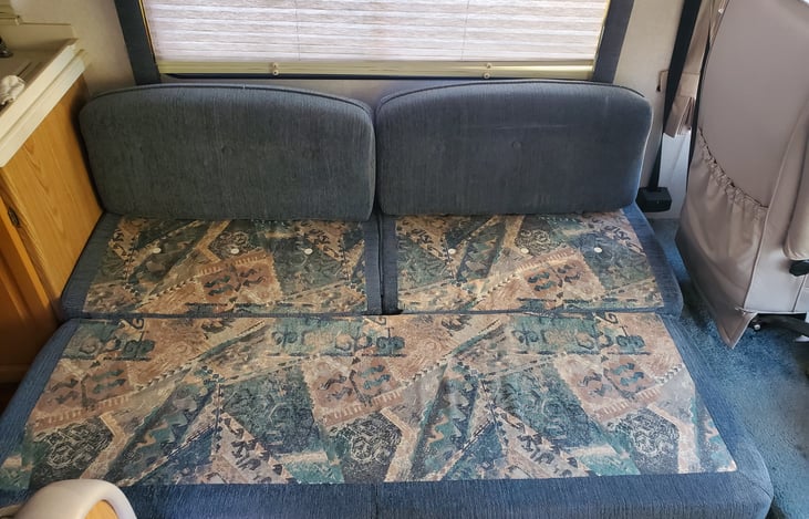 Sofa folded out into a bed