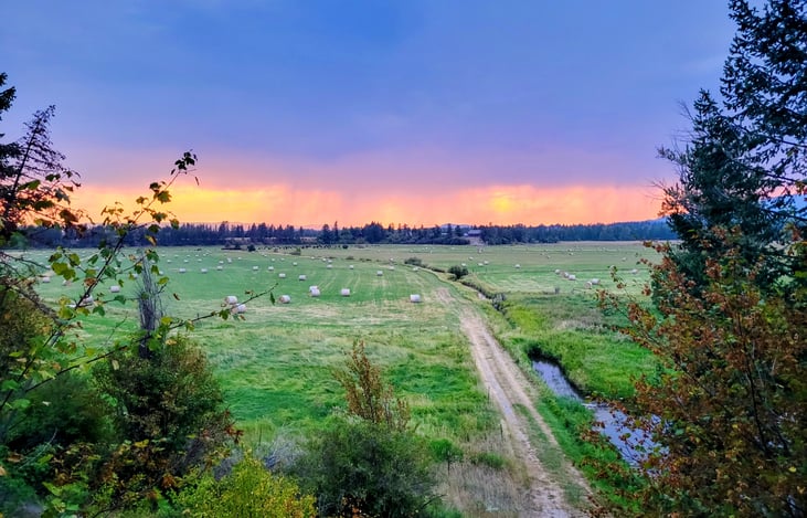 View from a scenic overlook, just steps from the camper location.