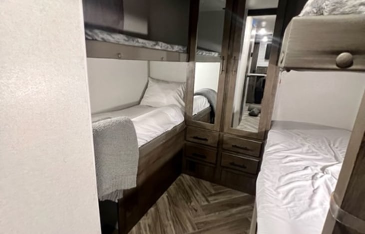 4 Bunks with closet