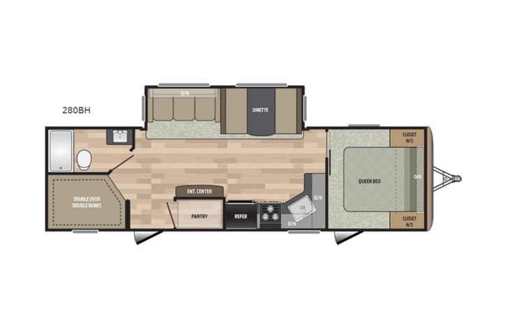 Representative floor plan provided by a trusted RVshare partner.