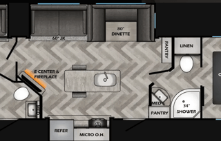 2021 Crossroads–Bunkhouse & Outdoor Kitchen-Slps 8