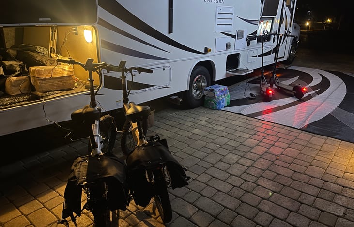 option ebikes & escooter add ons.  Exterior electric charging stations