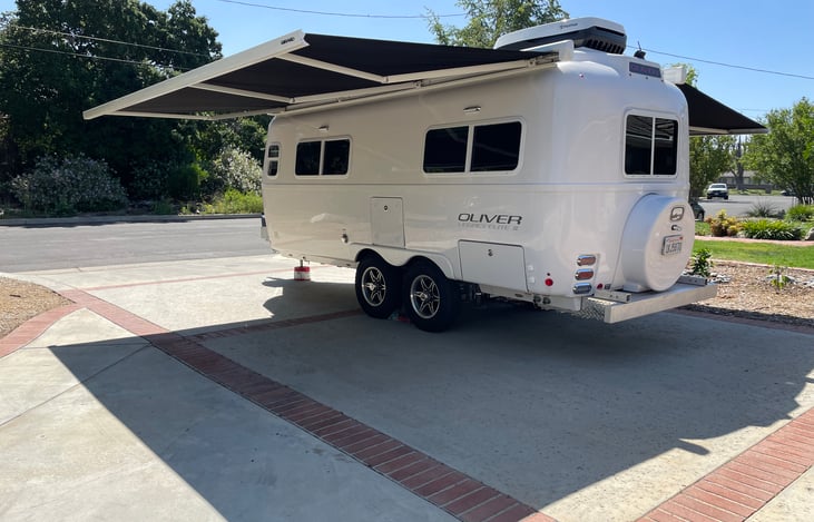 driver side awning out.  lots of shade