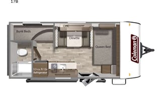 Lightweight and easy to tow Coleman Travel Trailer