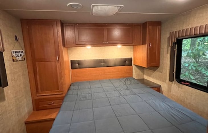 Comfortable Queen Size Bed and private bedroom with it's own tv and firestick.