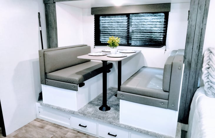 dining table storage underneath