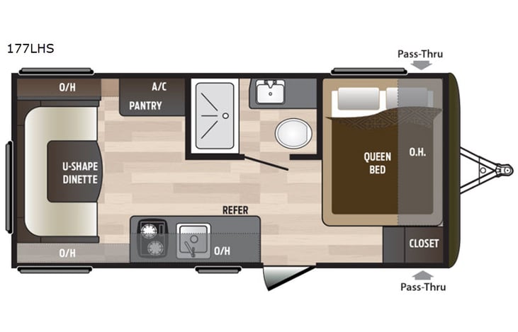Representative floor plan provided by a trusted RVshare partner.