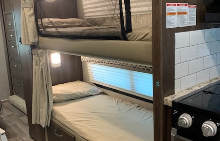 upper bunk with side guard for safety