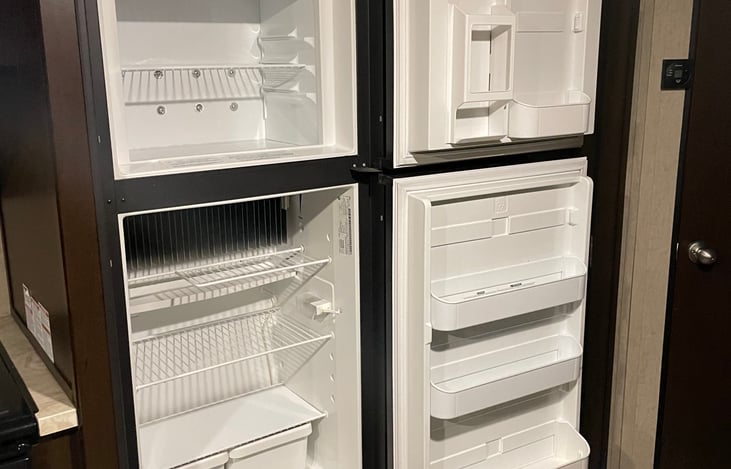 Large fridge/freezer. Gets very cold