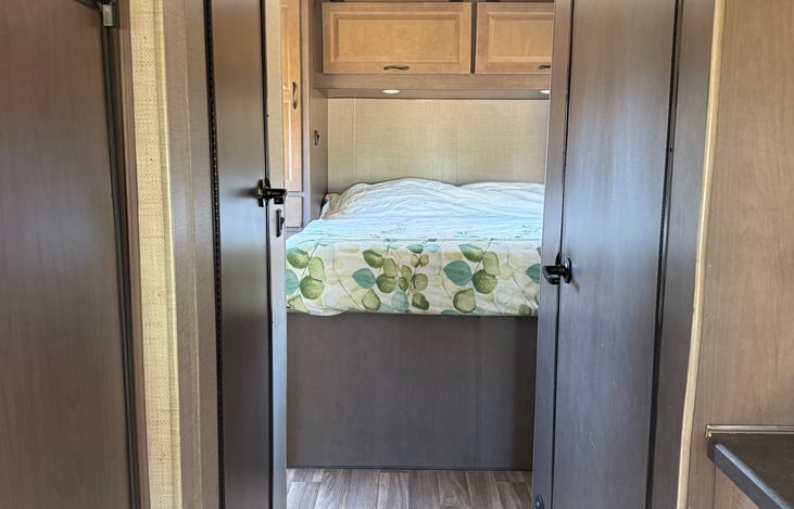 Queen Bed, RV size which is shorter in length