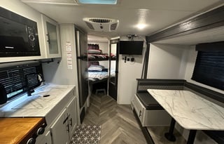 The Cook's Cozy Kid Approved Camper Trailer