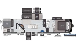 2021 KEYSTONE COUGAR 364BHL Fifth Wheel