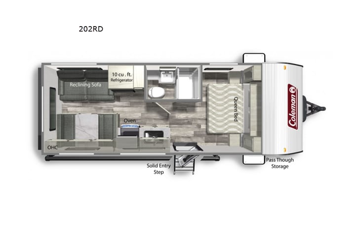Representative floor plan provided by a trusted RVshare partner.