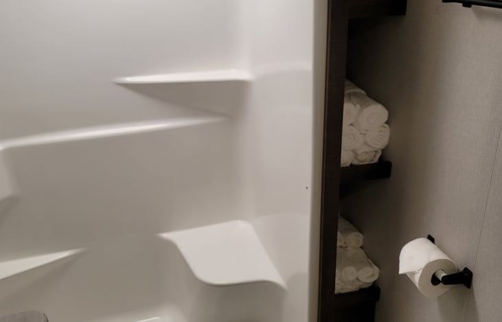 Towel storage washed and ready for adventures