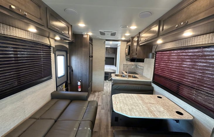 The couch converts into a bed perfect for a child. 
 Dinette also converts to a bed