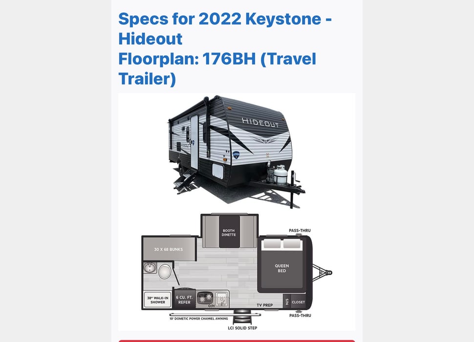 Travel Trailer rentals in Riverside