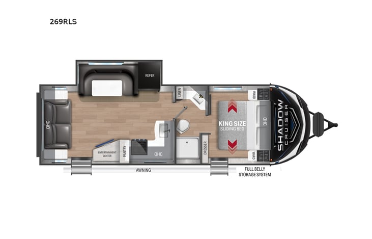 Representative floor plan provided by a trusted RVshare partner.