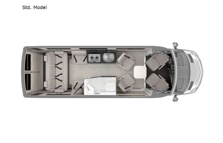 Representative floor plan provided by a trusted RVshare partner.