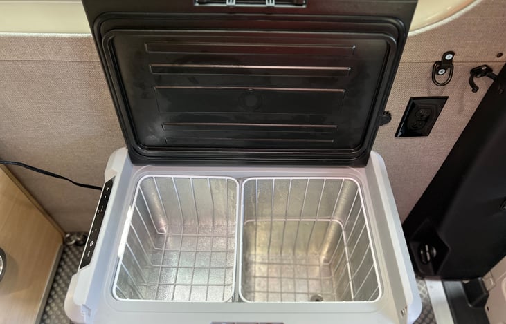 Optional ADD ON: 12v plug -in electric cooler (ice-less) Works as fridge or a freezer