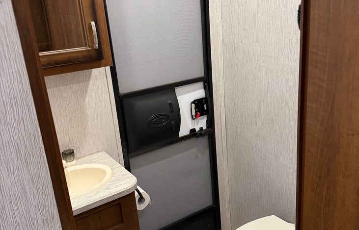 Full bath with bath tub and shower