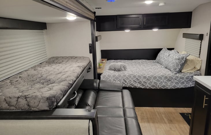 Queen Bed and Couch Converted to bunk