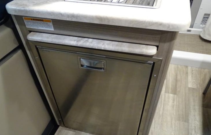 Refrigerator under the stove area