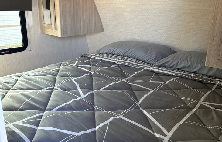 King size bed in room