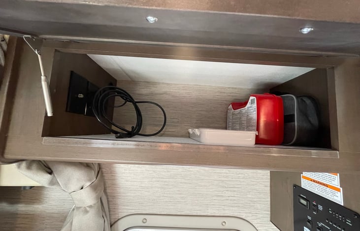 DVD player, DVD's included. Road Hazard Kit incuded with your rental.