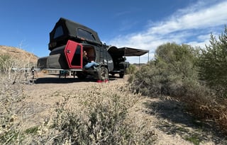 Lucy, 2024 Escapod Voyager Topo2 w/ Roof Top Tent