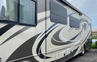 The 2 bathroom RV. No more waiting in line.
