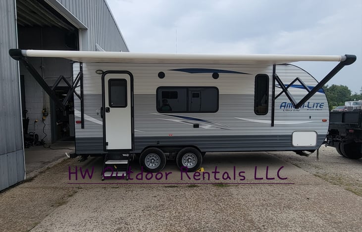 Awning extended out.