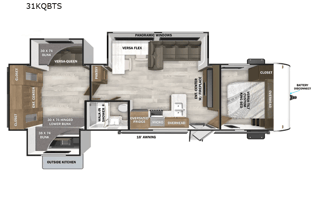 "Jett Stream" 2025 Bunkhouse Camper with King bed
