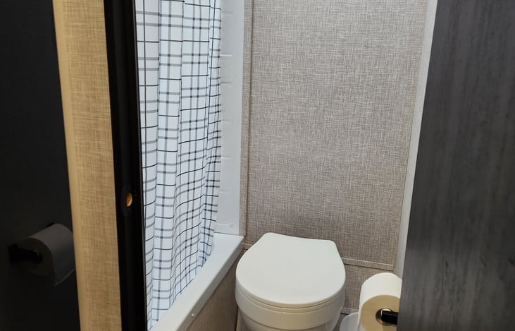 Indoor plumbing with RV TP only.