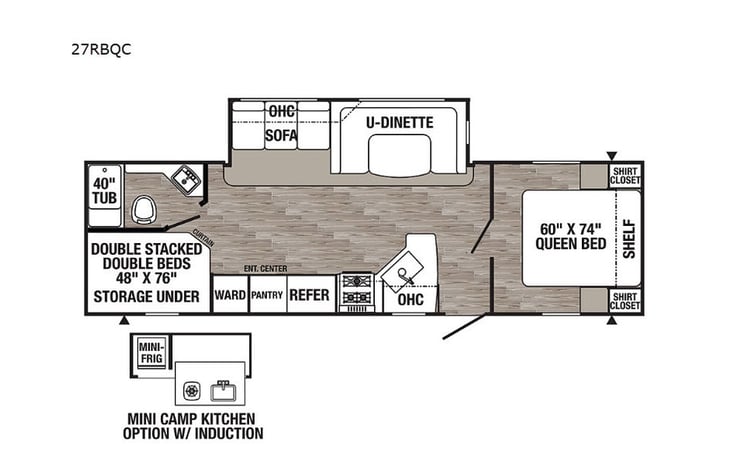 Representative floor plan provided by a trusted RVshare partner.