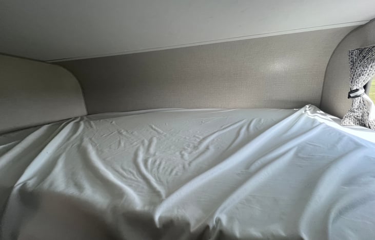 Two double sized bunks are great for kids and adults alike.