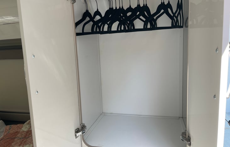 Plenty of hanging space.