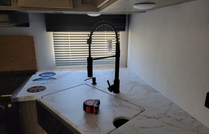 Kitchen counter and sink