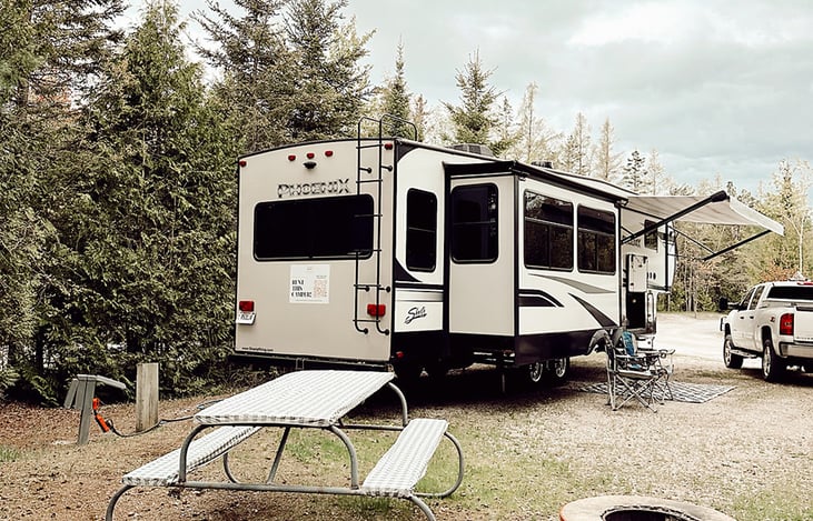 The perfect campsite setup!