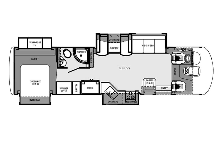 Opposing slides offer a spacious floorplan