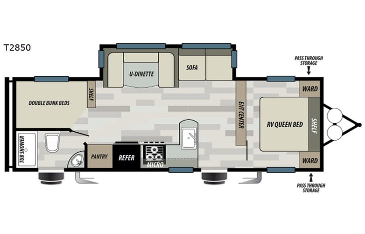Representative floor plan provided by a trusted RVshare partner.