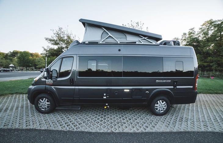 This picture offers a side view of Moana, but more importantly of the SkyBunk.  Being able to fit a family of four (comfortably) is probably Moana's top feature.