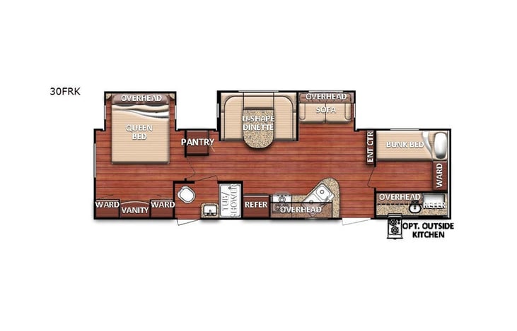 Representative floor plan provided by a trusted RVshare partner.
