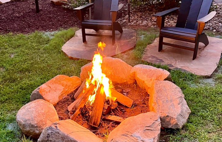 Spacious and private Lake Lure, NC Apple Valley Farm Motorcoach Resort lot rental with utilities $85/night.